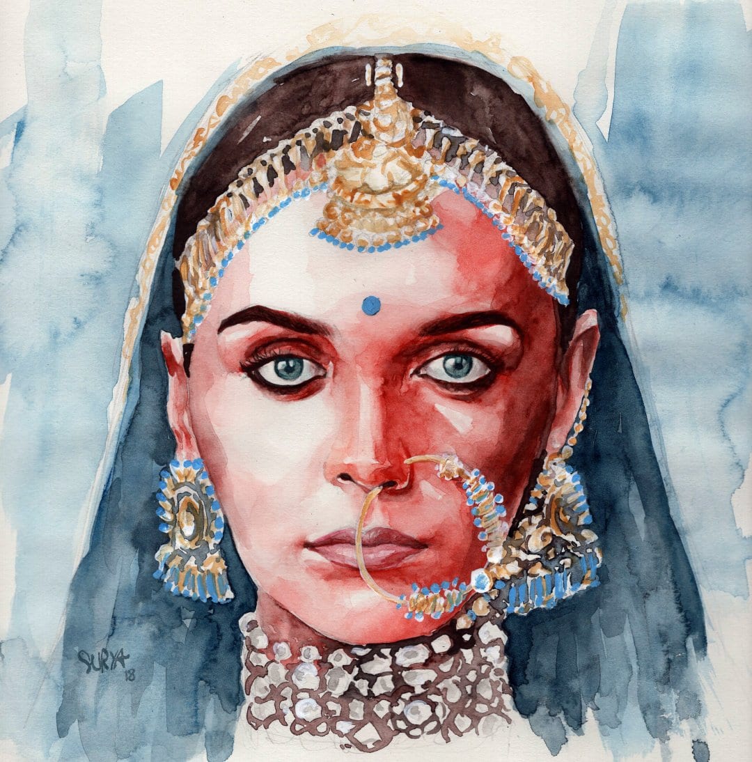 Concept Watercolor Portrait By Surya Shetty