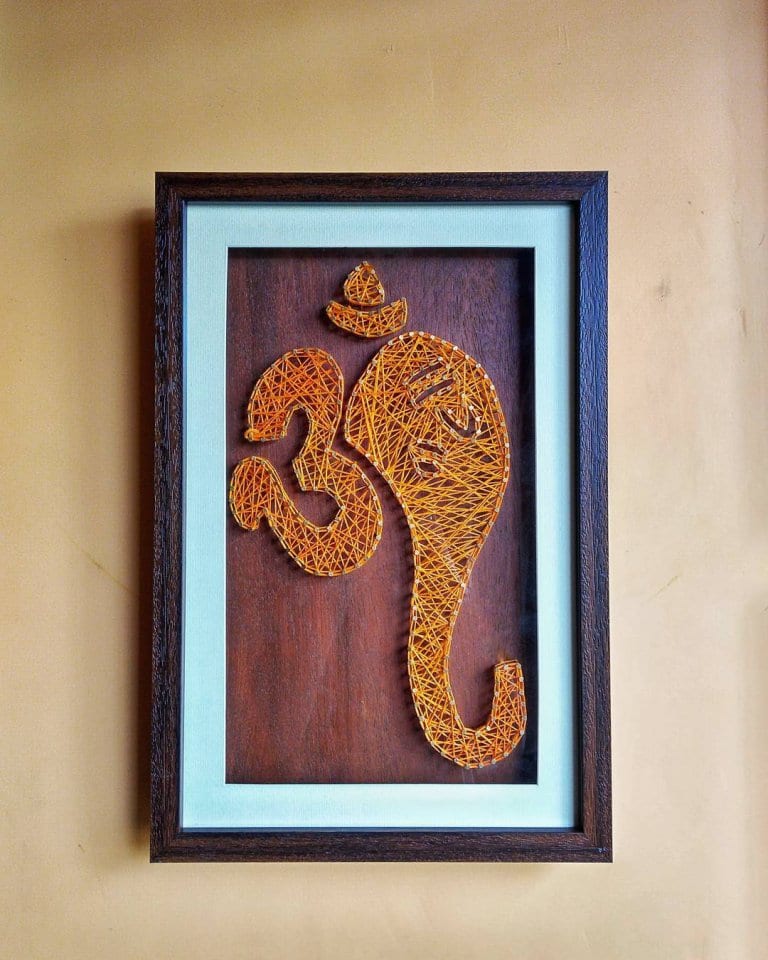 Lord Ganesha String Art By Anjani Stoned Santa