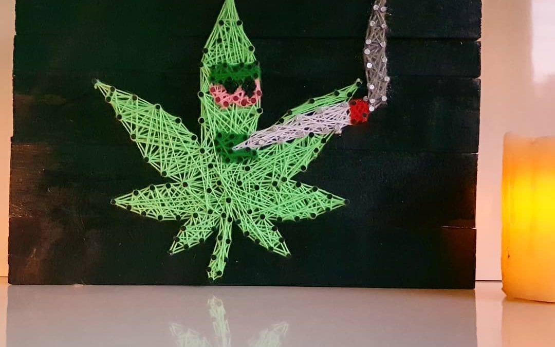 Weed leaf String Art by Sonal Malhotra