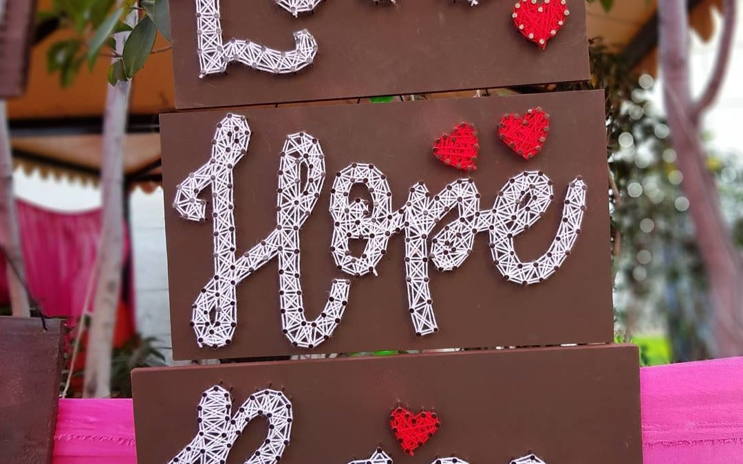 Love Hope Peace String Art