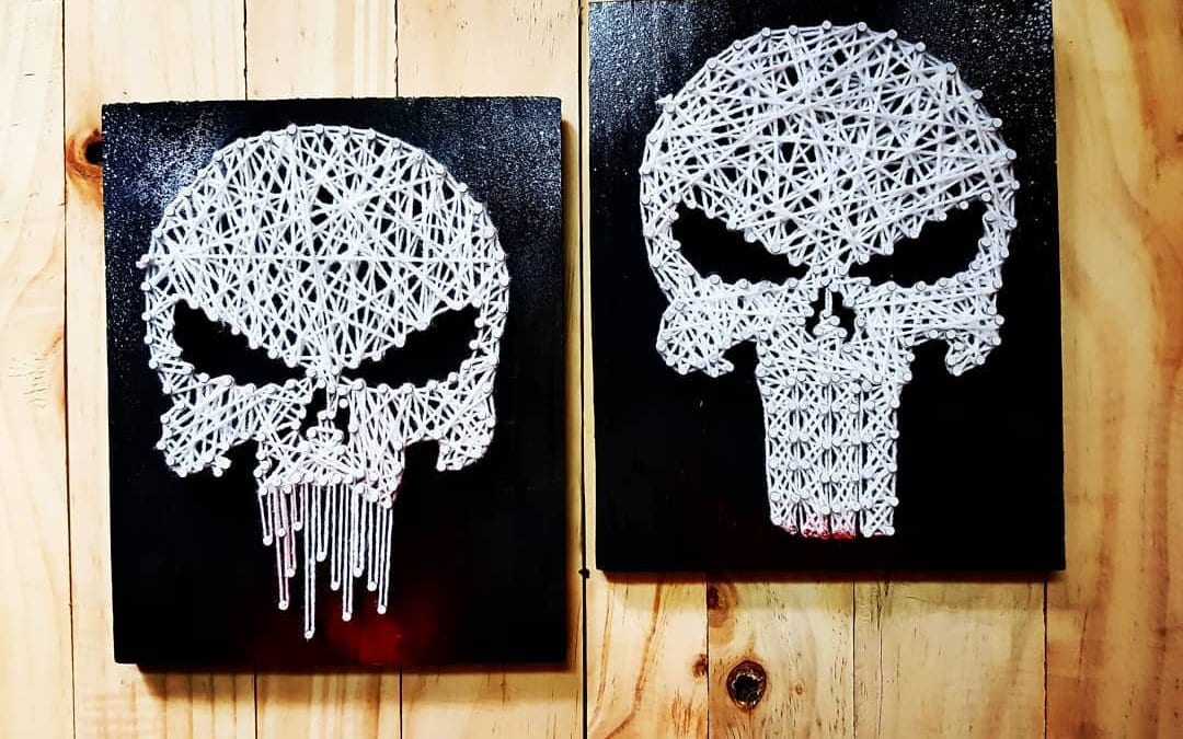 Skull String Art