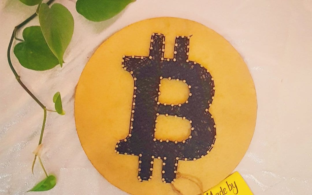 Bitcoin Logo String Art