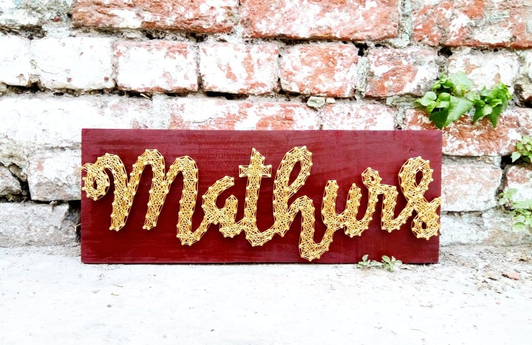 Mathur’s Nameplate String Art by Sonal