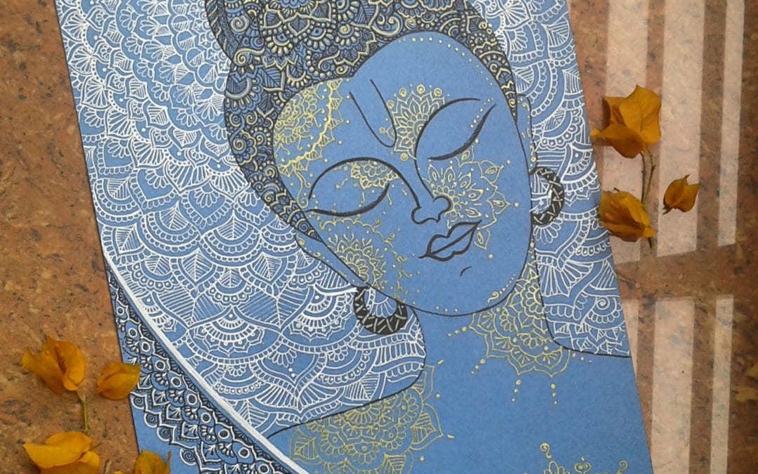 Buddha Zentangle Art by Somya