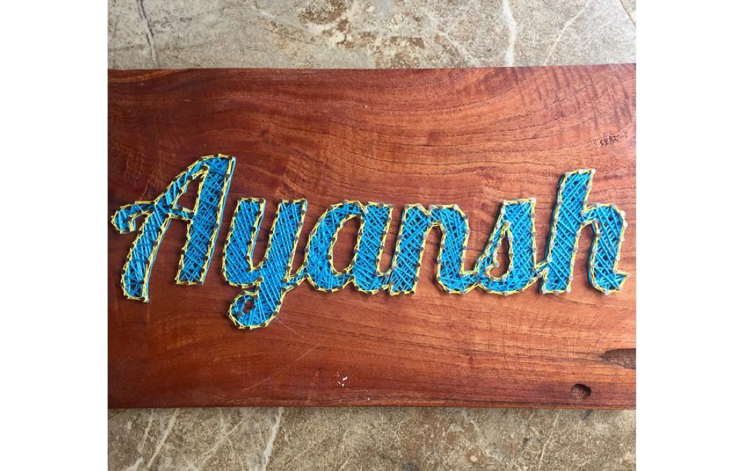 Ayansh Name String Art by Sushmita