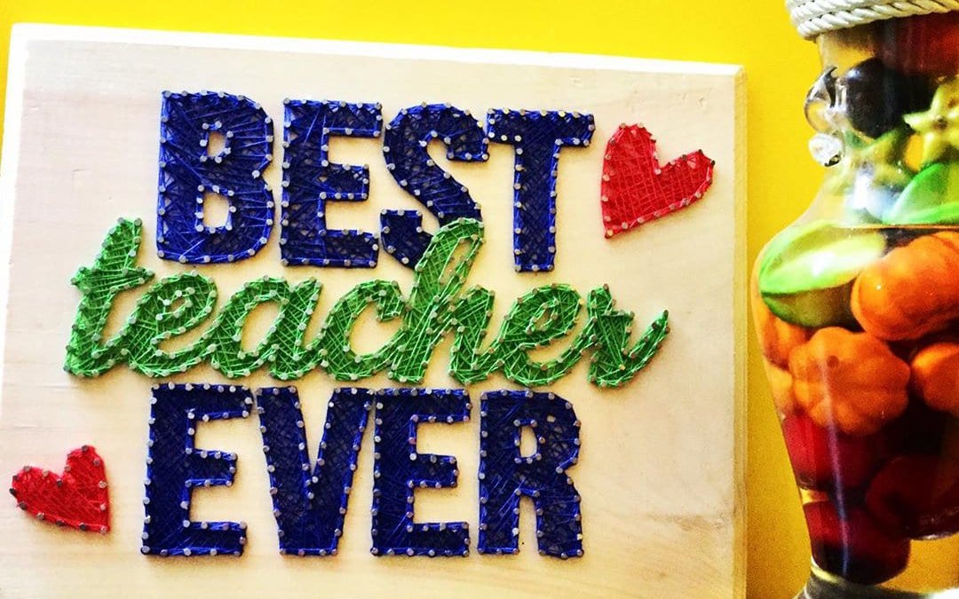 Best Teacher Ever String Art by Sushmita