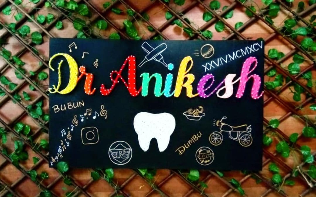 Dr Anikesh Nameplate String Art by Sonal