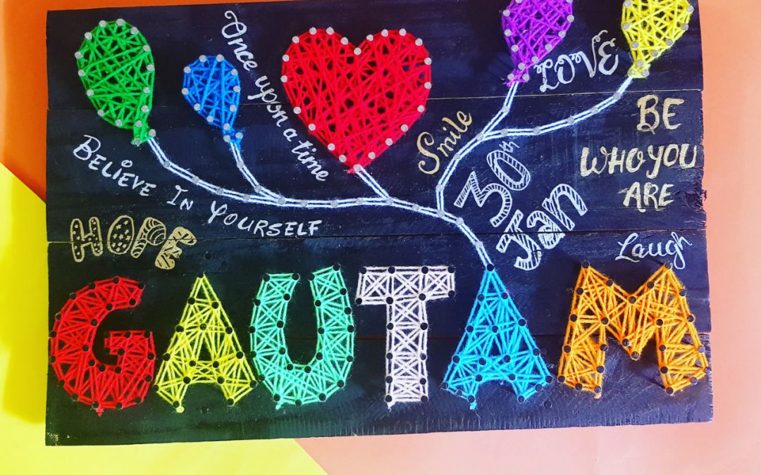 Gautam’s Name String Art by Sonal Malhotra