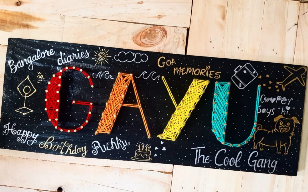 Gayu’s Name String Art by Sonal Malhotra