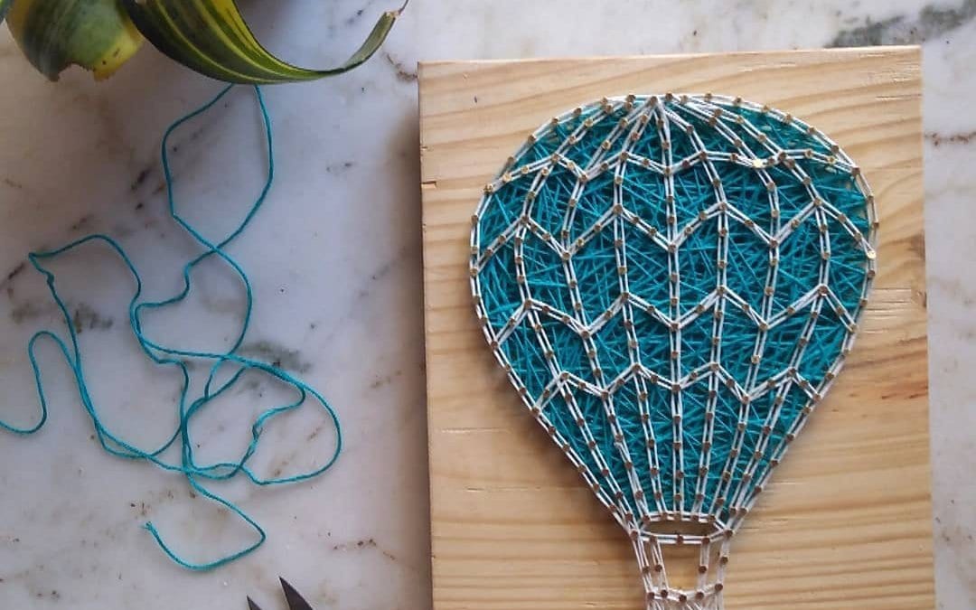 Hot Air Balloon String Art by Anjani