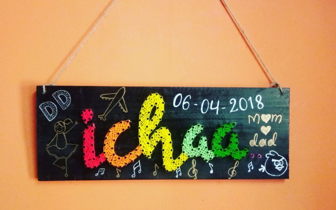 Ichaa’s Name String Art by Sonal Malhotra