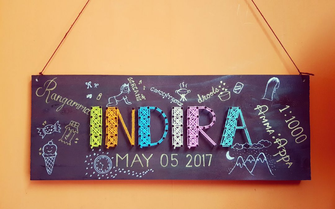 Indira’s Name String Art by Sonal Malhotra