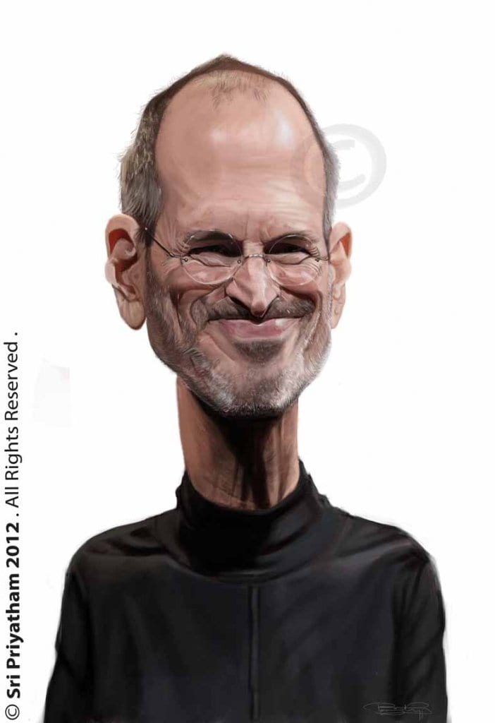 Steve Jobs Hyper Realistic Caricature - Stoned Santa