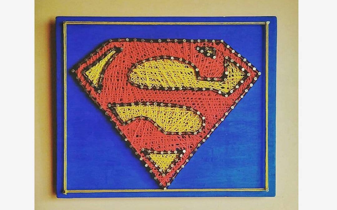 Superman Logo String Art by Anjani