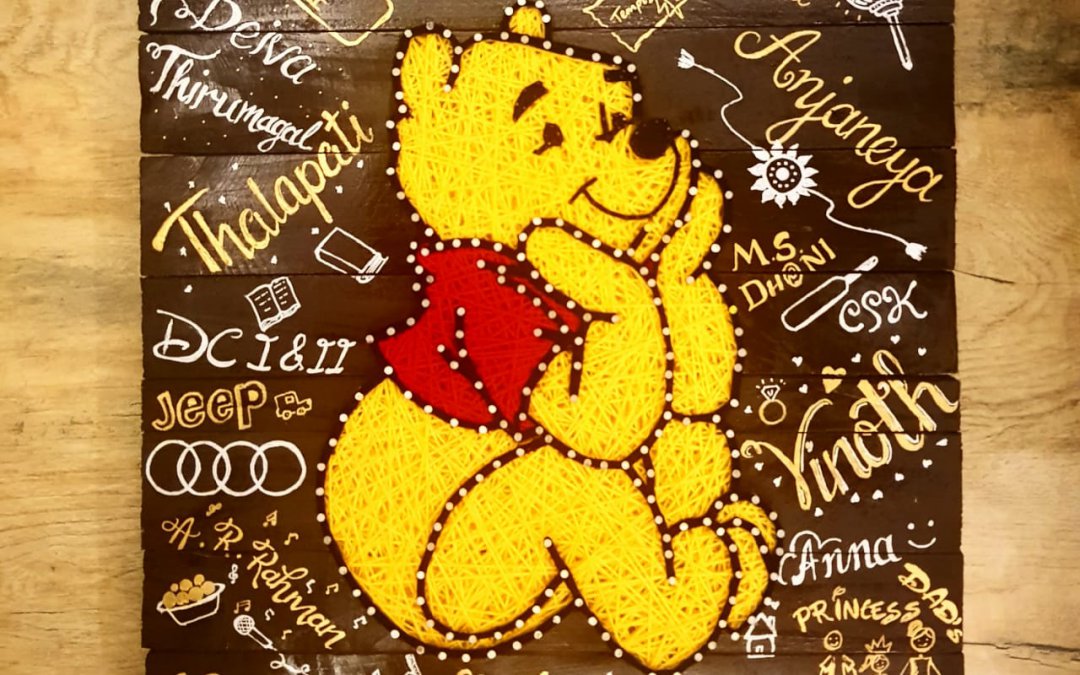 Winnie-the-Pooh String Art by Sonal Malhotra