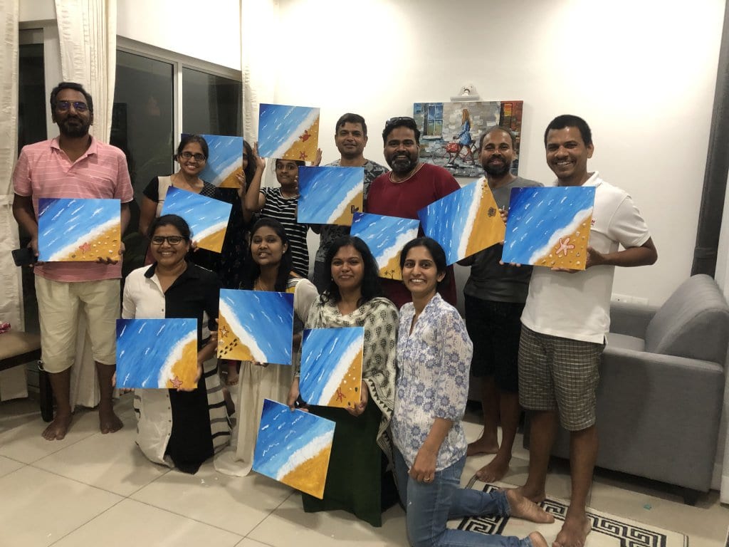 Acrylic Painting Art Workshop by Divya Kallu - Stoned Santa