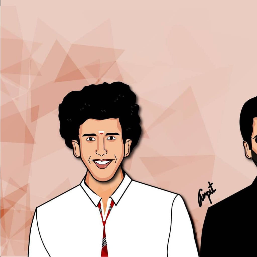 Aditya Roy Kapoor Kalank Movie Caricature by Arpit Dudwewal - Stoned Santa