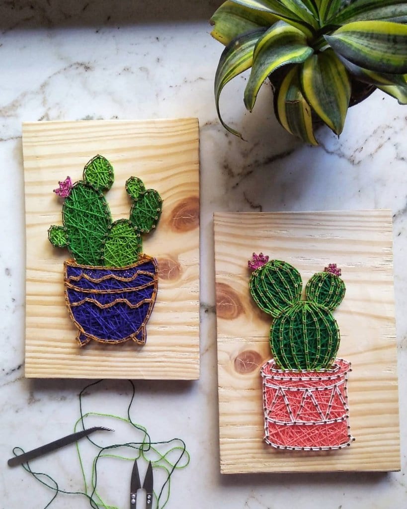 Cactus String Art by Anjani - Stoned Santa