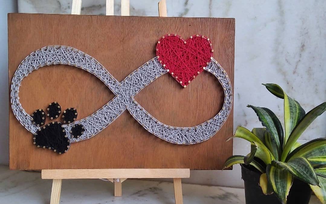 Dog Infinity Love String Art by Anjani