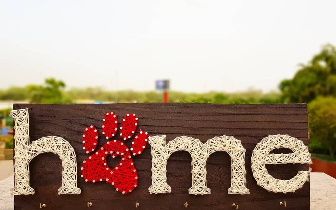 Dog Paw Home String Art