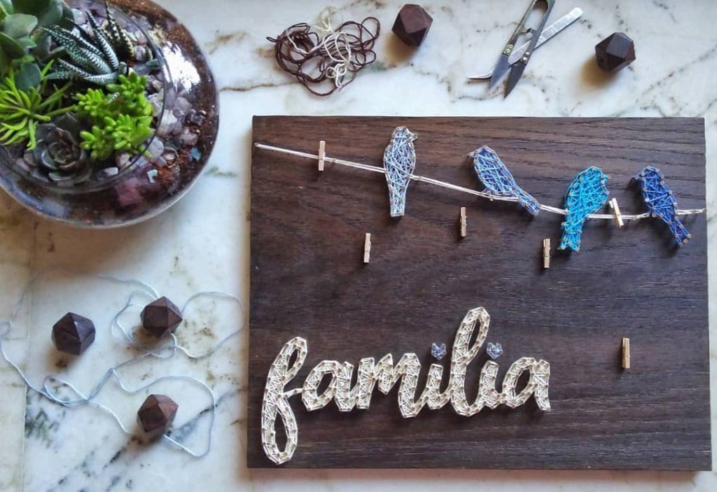 Familia String Art By Anjani Stoned Santa