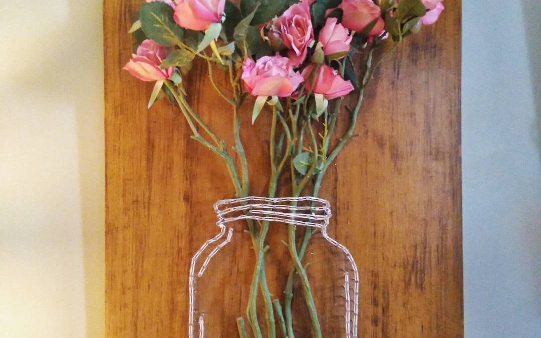 Flower Jar String Art by Anjani