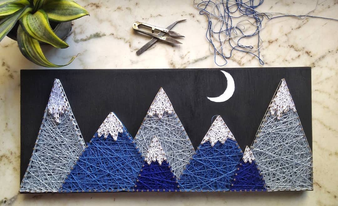 Mountain String Art by Anjani