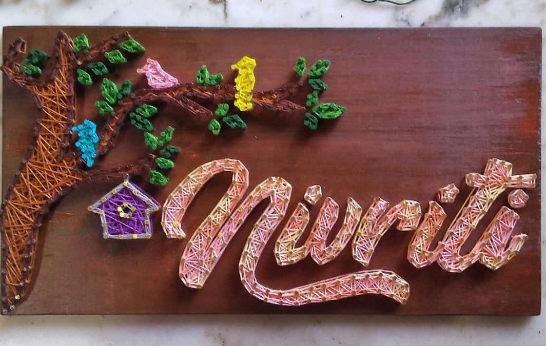 Nivriti Nameplate String Art by Anjani