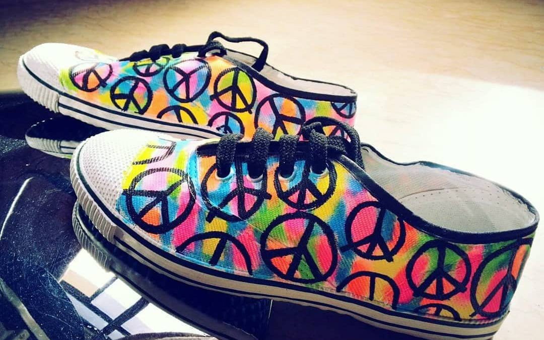 Peace Customized Shoes by Nidhi