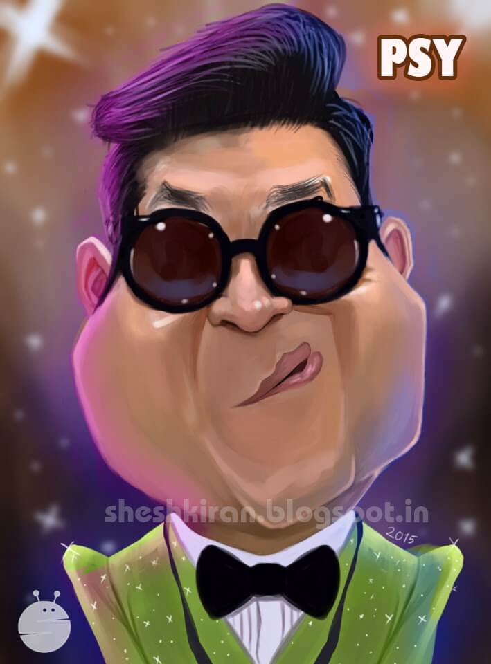 Psy Style Caricature by Shesh Kiran Stoned Santa