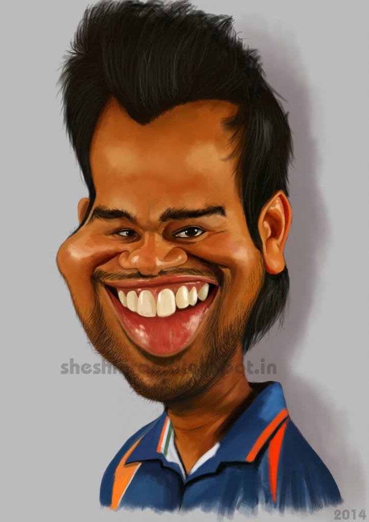 Rohit Sharma Caricature by Shesh Kiran Stoned Santa