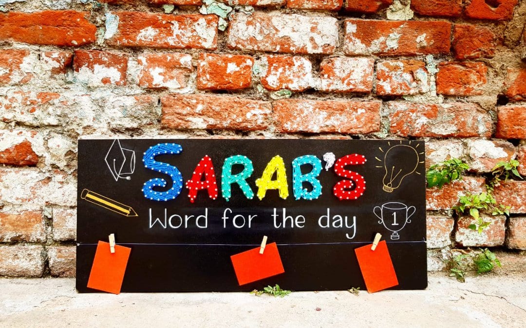 Sarab’s Word of The Day Nameplate String Art by Sonal