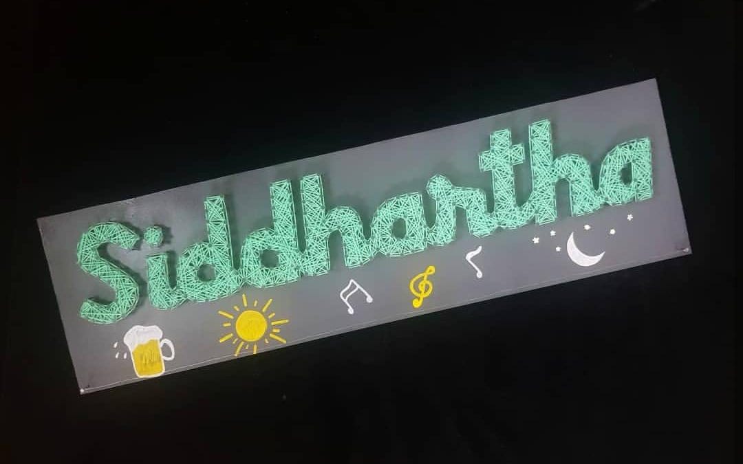 Siddhartha Nameplate String Art by Sonal