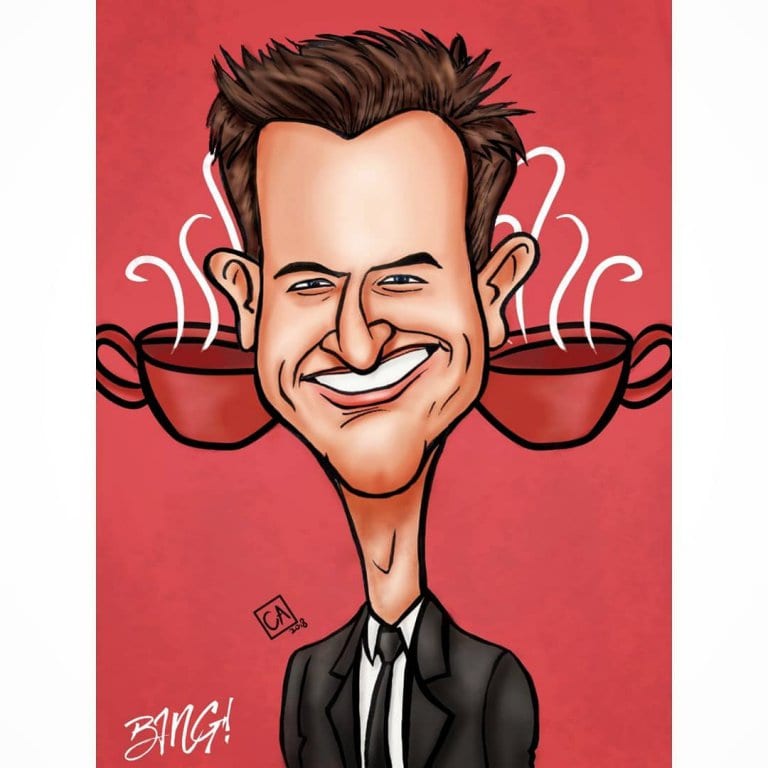 Chandler Caricature by Chetan - Stoned Santa