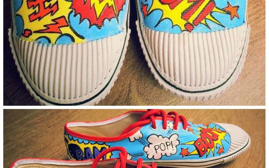 Comic Inspired Shoes by Nidhi