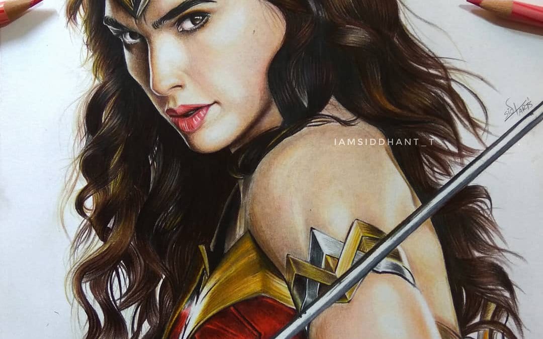 Wonder Woman Color Portrait by Siddhant