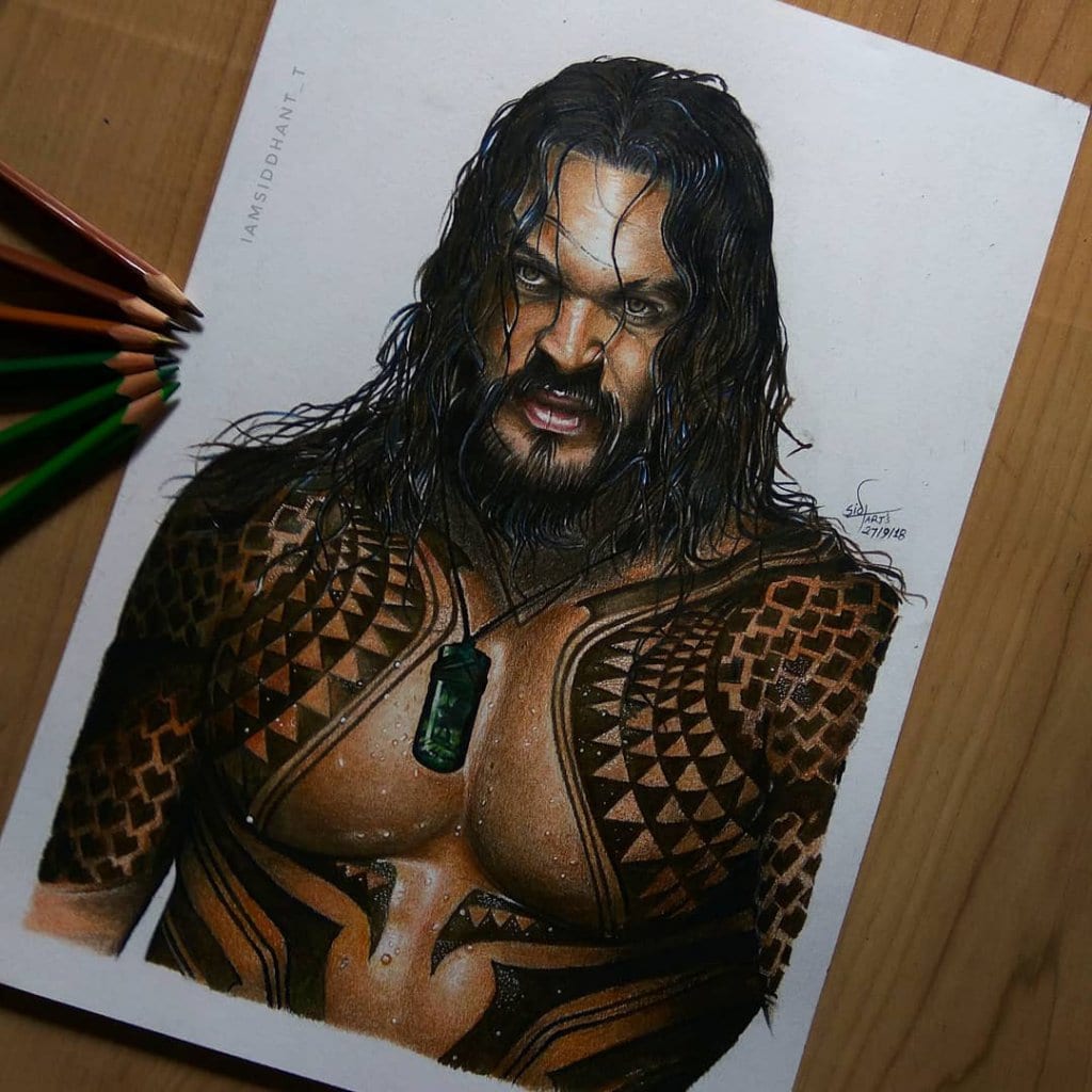 Aqua Man Hyper Realistic Portrait By Siddhant Stoned Santa