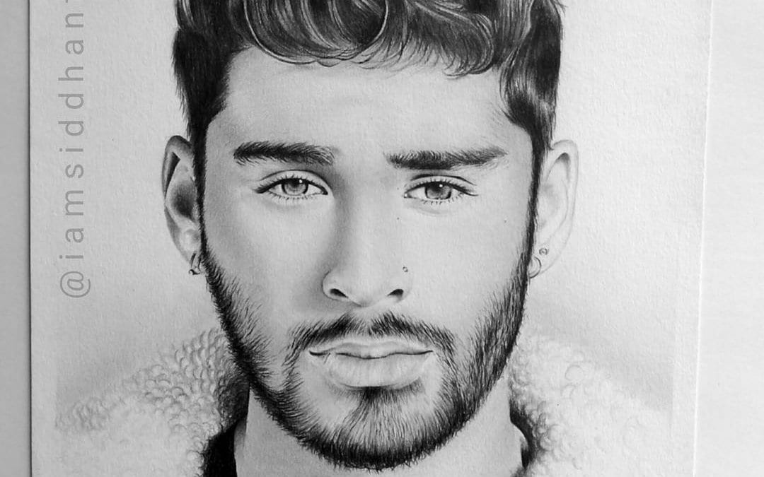 Zayn Malik Hyper Realistic Pencil Portrait- Siddhant