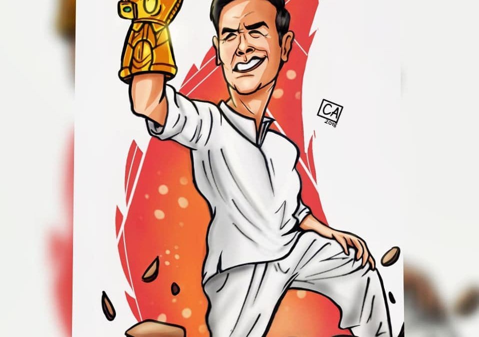 Endgame themed Padman Caricature Caricature by Chetan