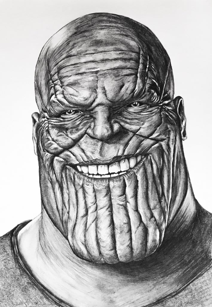 Thanos Pencil Portrait by Jay - Stoned Santa