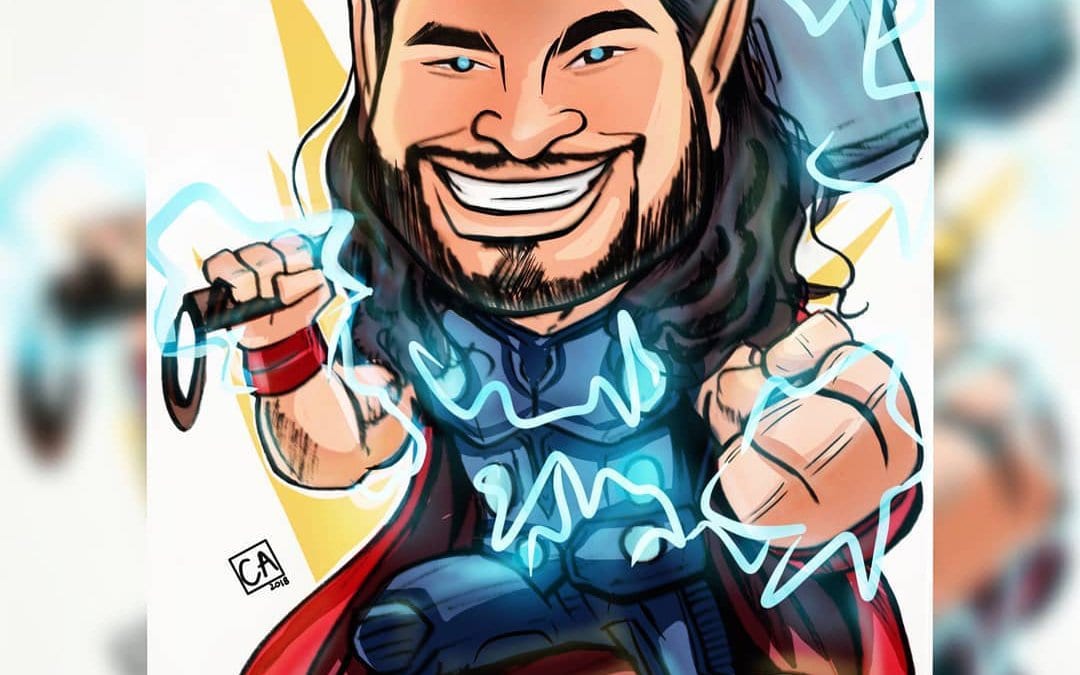 Thor Caricature Caricature by Chetan