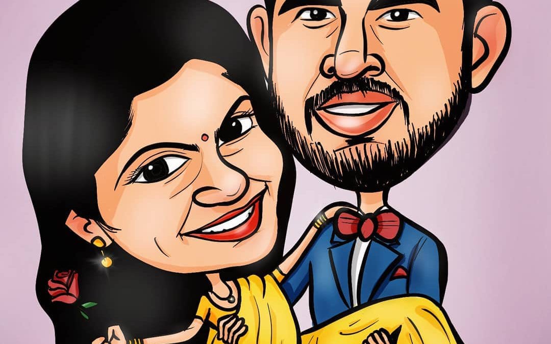 Wedding Caricature by Chetan