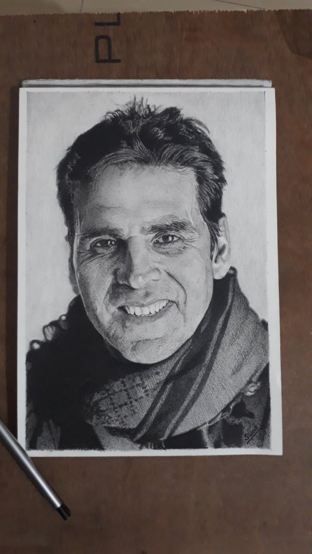 Akshay Kumar Portrait Hyper Realistic Portrait Om Prakash Stoned Santa