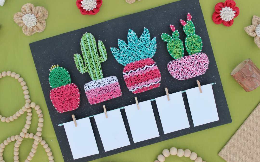 Succulent String art | Green Home Decor