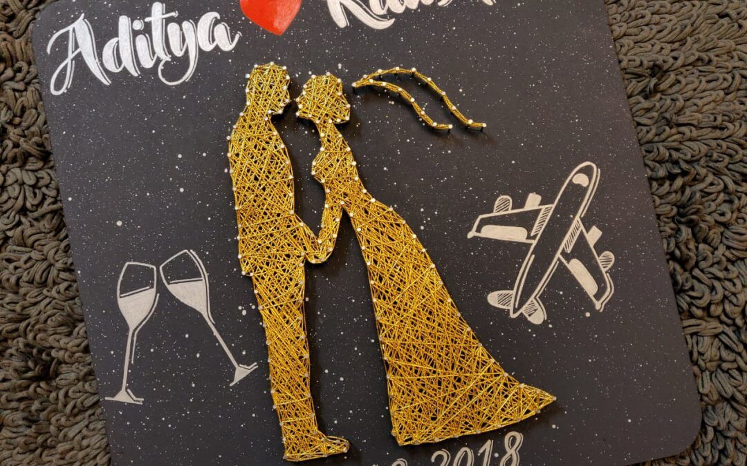 Couple String Art by Sonal