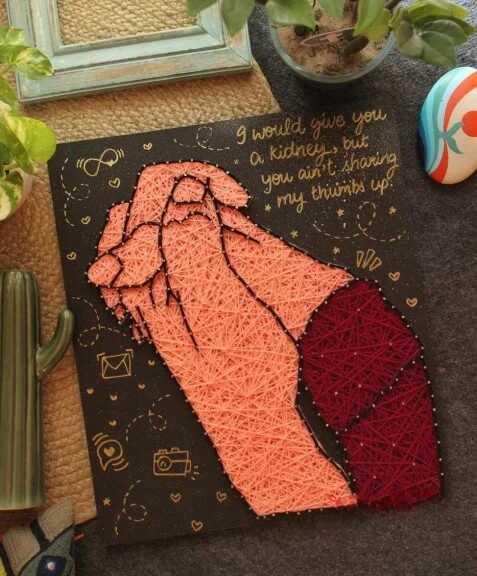 Holding Hands String Art