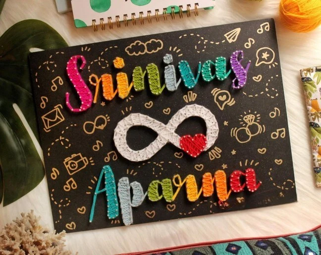 String Art Name Plate