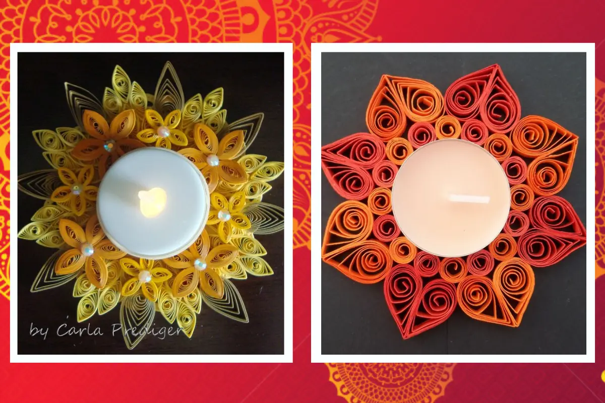 Paper quilling diya