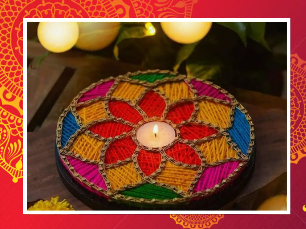 String art diya