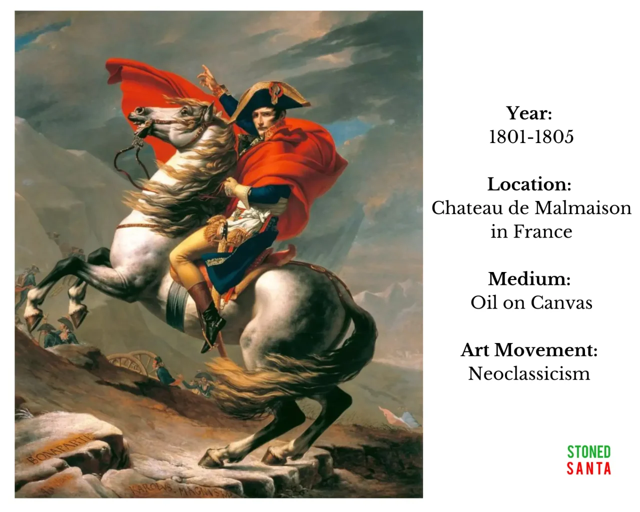 Napoleon Crossing the Alps Oil Painting